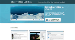 Desktop Screenshot of jqueryvideolightbox.com