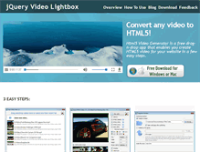 Tablet Screenshot of jqueryvideolightbox.com